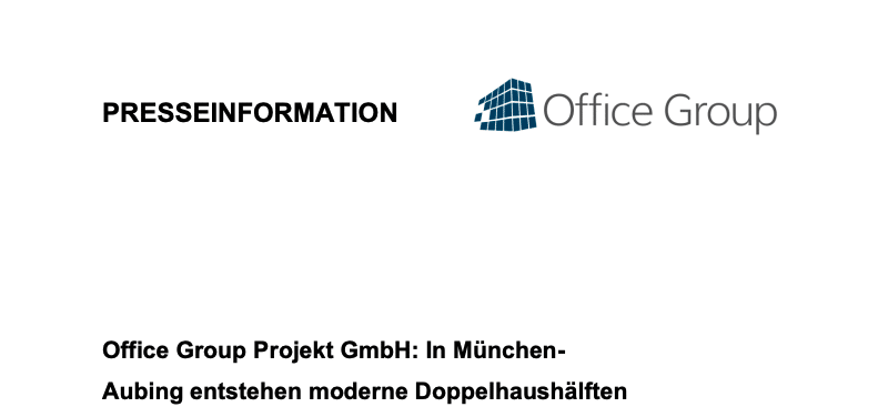 Office Group Projekt GmbH: In München Aubing entstehen moderne Doppelhaushälften