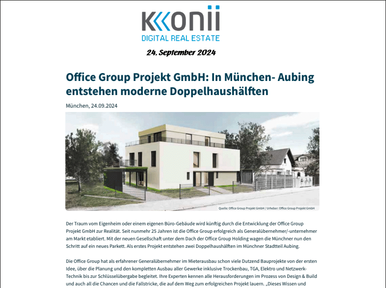 Office Group Projekt GmbH: Doppelhaus in Aubing