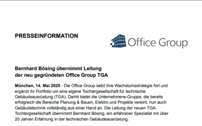 Bernhard Bösing übernimmt Leitung der neu gegründeten Office Group TGA