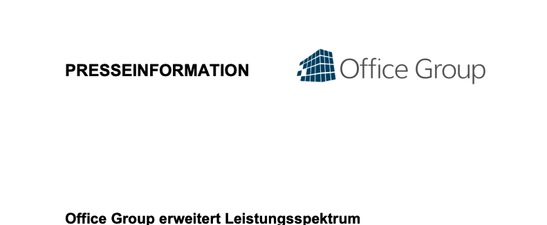 Office Group erweitert Leistungsspektrum und gibt sich eine neue Firmenstruktur